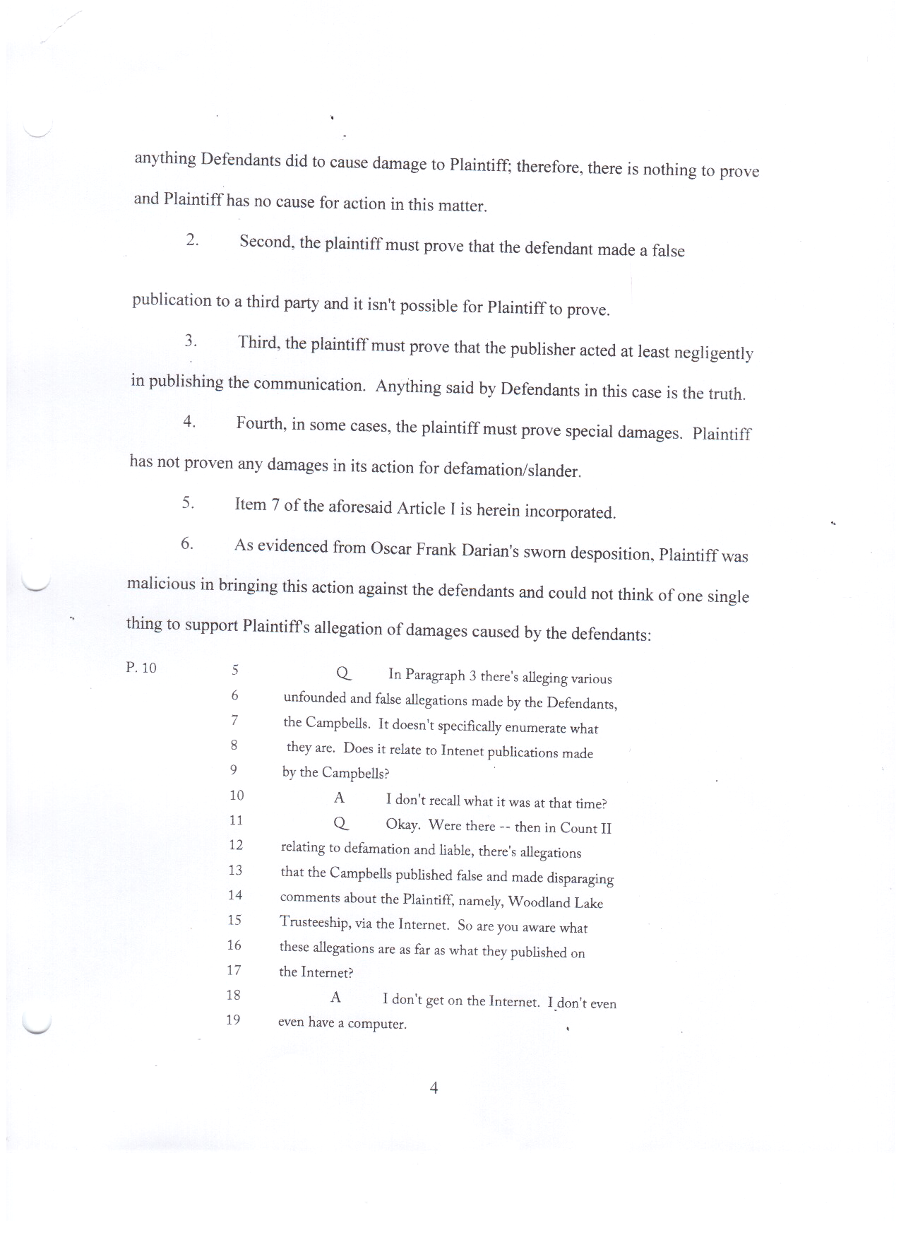 Motion to Dismiss
