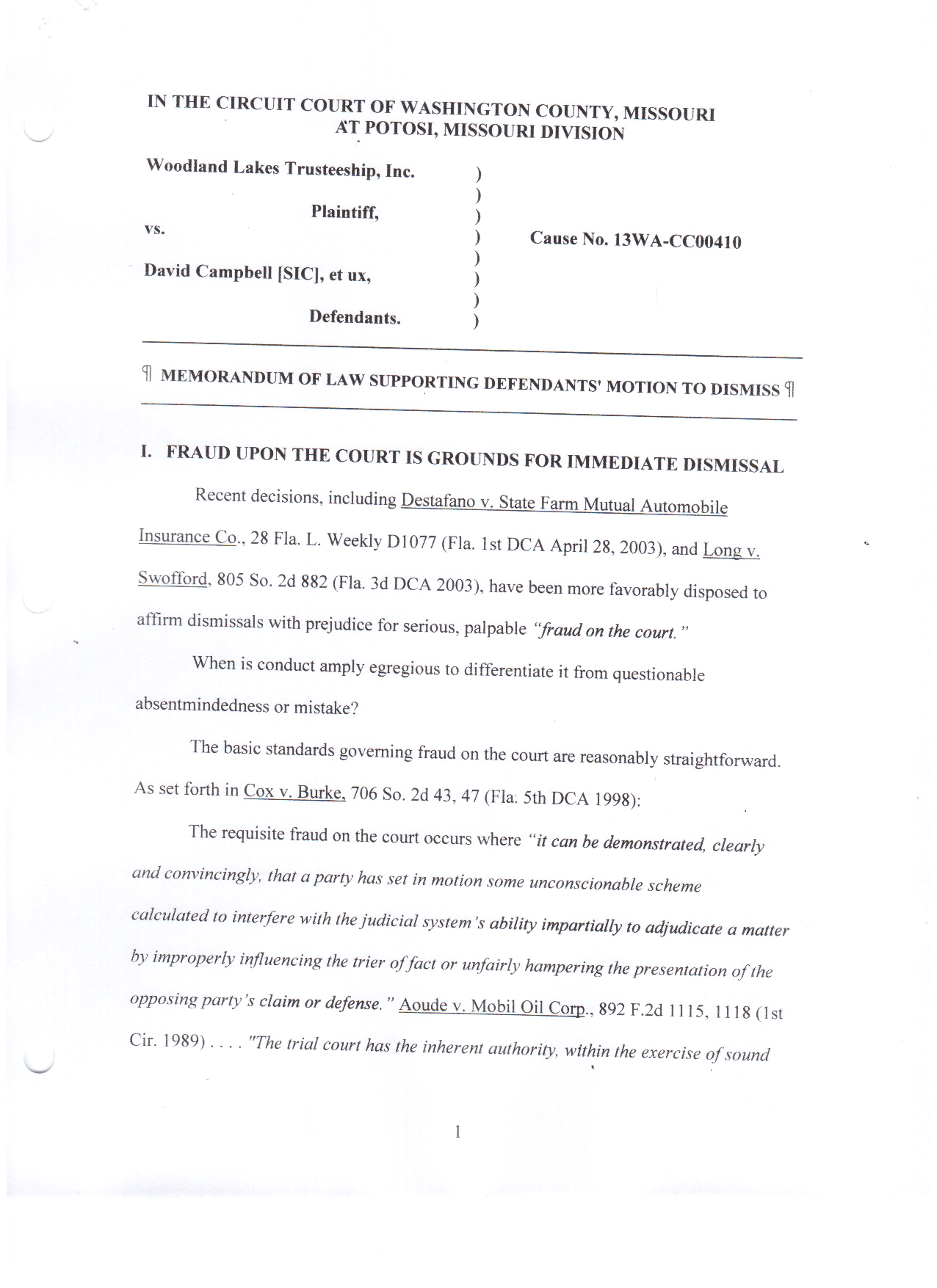 Memorandum