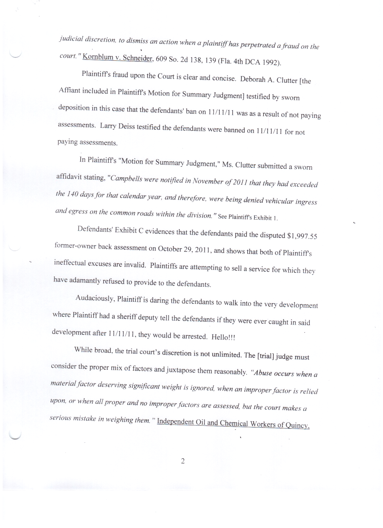 Memorandum