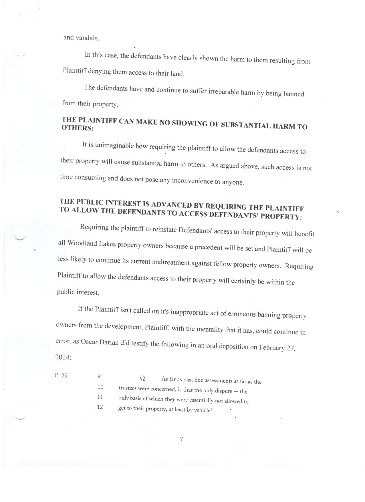 Prohibitory Injunction Memorandum