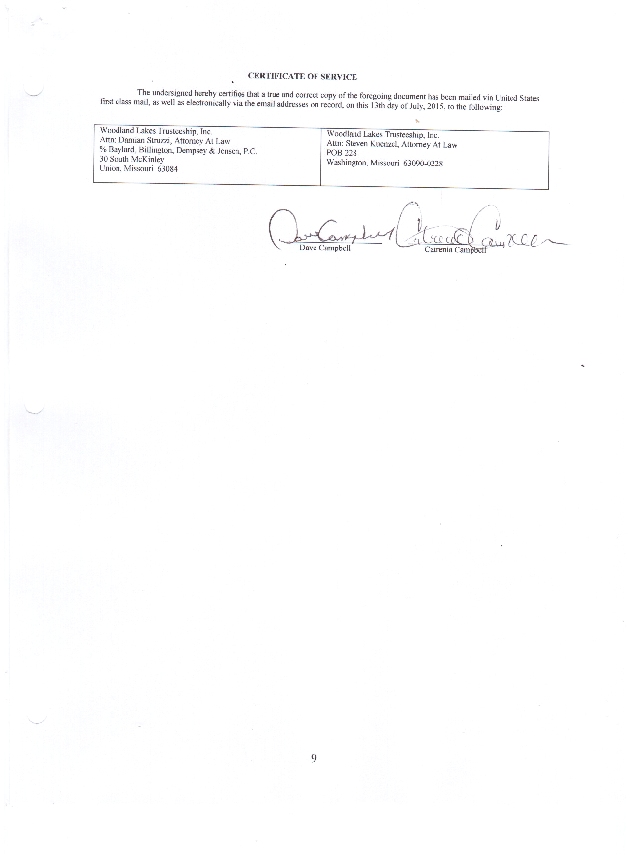 Prohibitory Injunction Memorandum