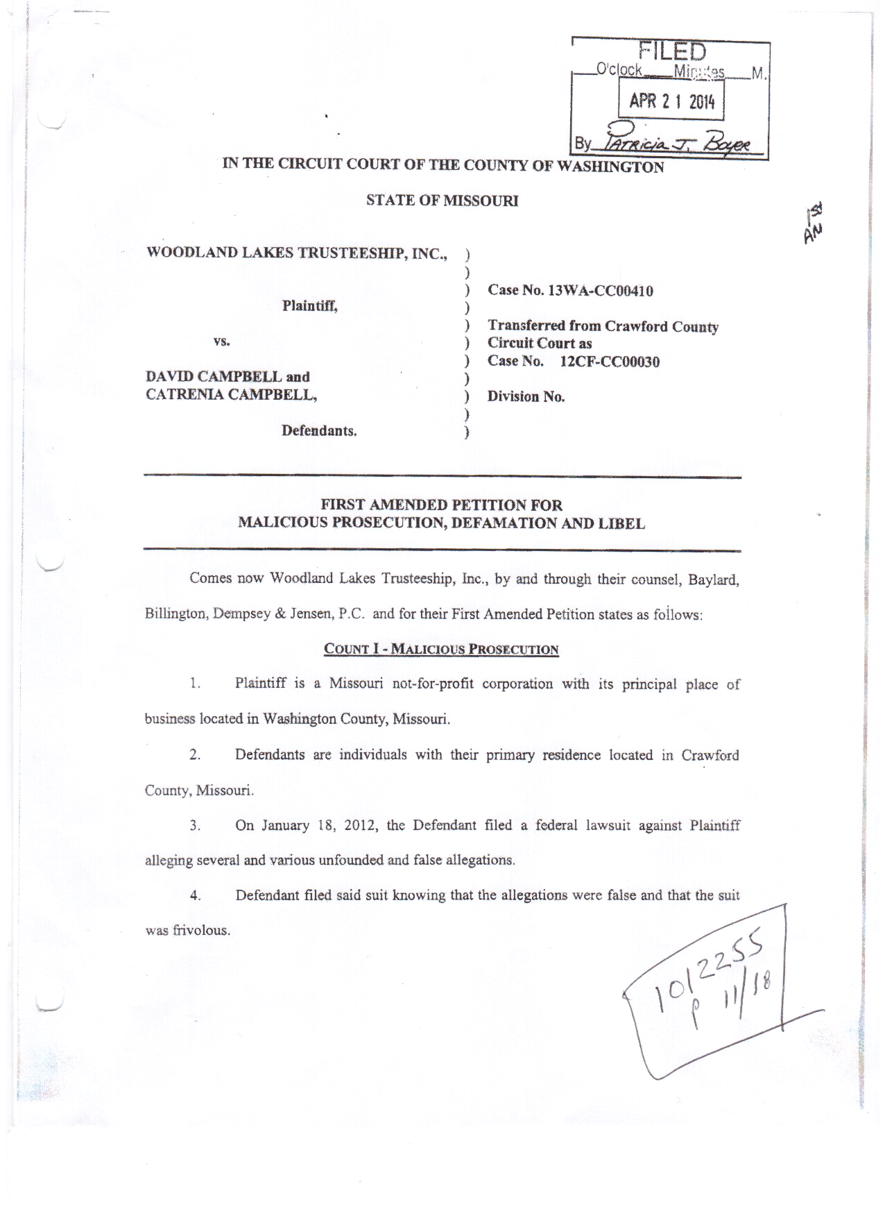 Amended Petition