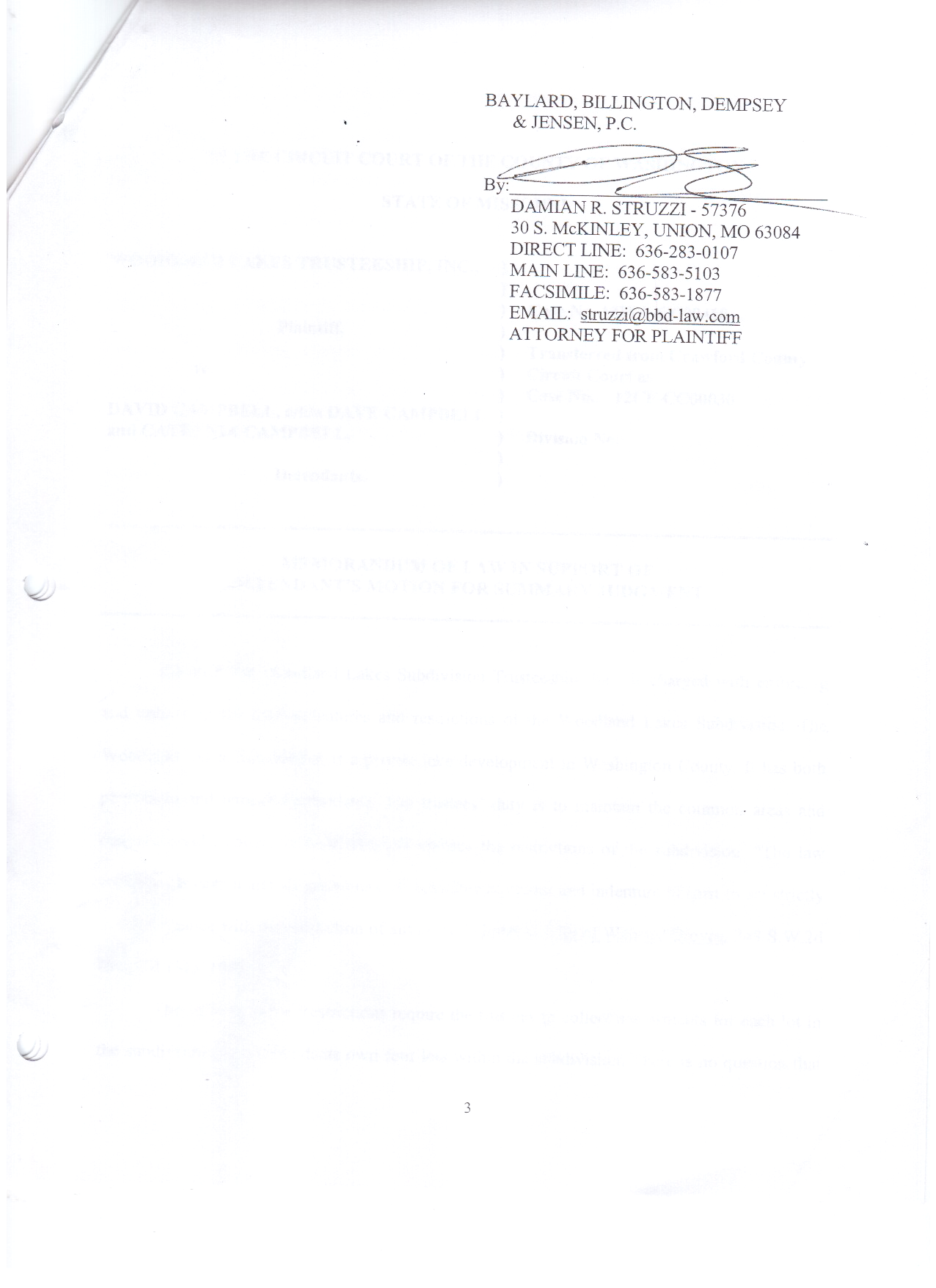 Summary Judgment Motion
